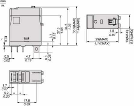 Harmony Interface Plug-in Relay 10A 1CO 110V DC with LED Indicator