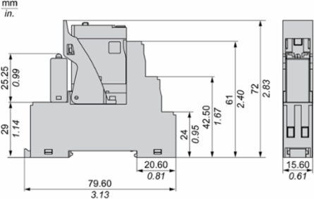 Harmony Interface Relay, 10A, 1 CO, 230V AC with LED Indicator