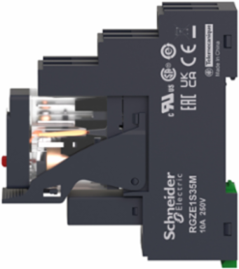 Plug-In Relay, 5A, 230V AC, 2 CO, Lockable Test Button, LED
