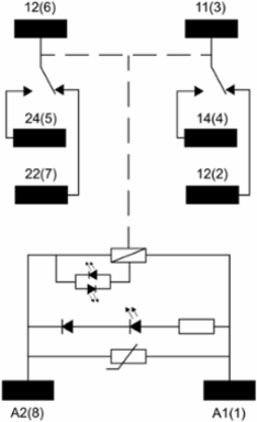 Harmony Electromechanical Relay, 5A, 2 C/O, 230V AC with LED
