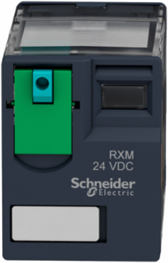 Miniature Plug-in Relay, 12A 2 C/O, 24V DC, Lockable Test Button