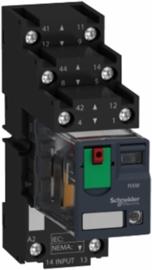 Miniature Plug-In Relay, 12A, 2 C/O, 24V AC, LED Indicator