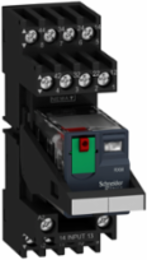 Miniature Plug-In Relay, 2 C/O Contacts, 10A, 24V AC, LED Indicator