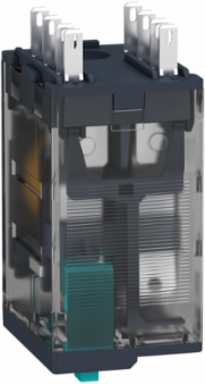 Miniature Relay 12A, 2 C/O, 24V DC, Lockable Test Button, LED