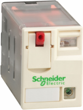 Miniature Plug-in Relay 12A 2 C/O 230V AC with Lockable Test Button