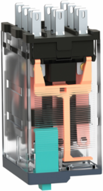 Miniature Plug-in Relay, 10A, 3 C/O, 24V DC, Lockable Test Button, LED