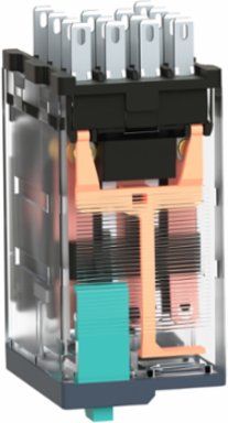 Miniature Plug-in Relay, 4 C/O, 6A, 24V DC, Lockable Test Button, with LED
