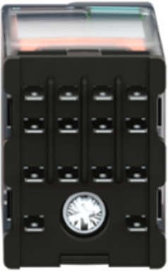 Miniature Plug-in Relay, 4 C/O, 6A, 24V DC, Lockable Test Button, with LED