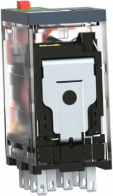 Miniature Plug-In Relay 4 C/O, 6A, 230V AC, Lockable Test Button, LED