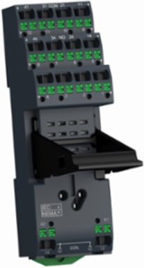 Push-In Socket Relay 12A 2C/O, IP20, 98 mm Length, Clip-On Mount