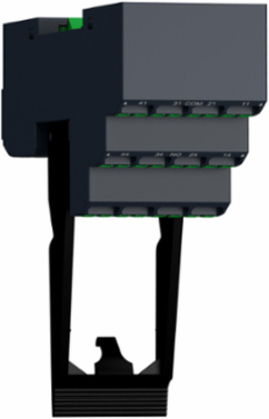 Push-In Socket Relay 12A 2C/O, IP20, 98 mm Length, Clip-On Mount