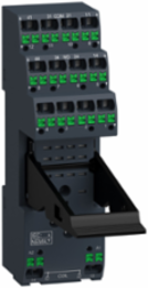 Push-In Socket Relay 12A 2C/O, IP20, 98 mm Length, Clip-On Mount