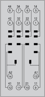 Harmony Electromechanical Relay Socket, 250V AC, 10A, DPDT