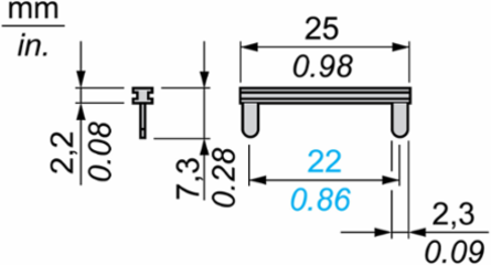 Bus Jumper for Harmony Electromechanical Relays, 5 A, 0.005 kg