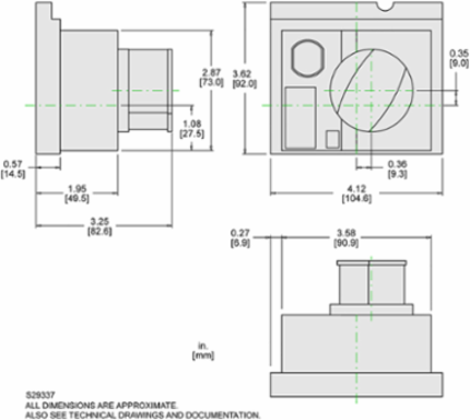 PowerPact H/J Series Direct Mounted Rotary Handle for Standard Circuit Breakers