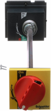 PowerPact H/J Rotary Handle, Red with Yellow Bezel, 1.5 N.m Tightening Torque