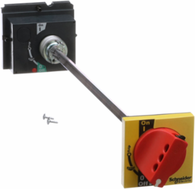 PowerPact H/J Rotary Handle, Red with Yellow Bezel, 1.5 N.m Tightening Torque