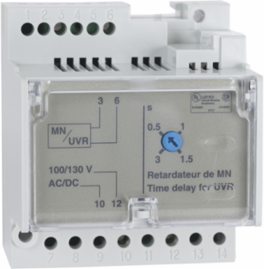 PowerPacT Time Delay Module 100-130V AC/DC Adjustable