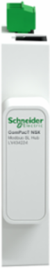 Circuit breaker accessory, Modbus serial hub, DIN rail