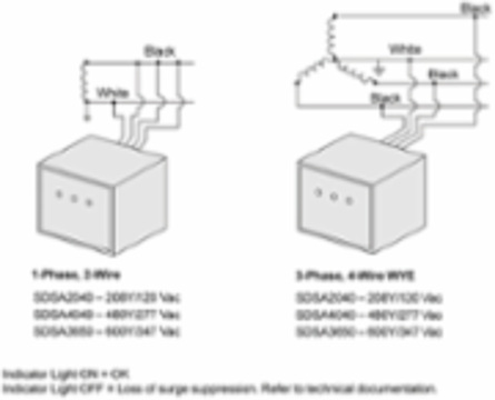 Surge protection device, Surgelogic, 50kA, 600Y/347VAC, 3 phase, 4 wire, NEMA 4X