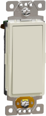 Switch, X Series, 15A, single pole, 1 way, light almond, 10 pc order qty