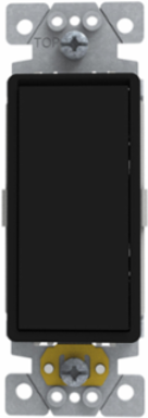 Switch, X Series, 15A, single pole, 1 way, black