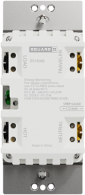 X Series 3-Way Toggle Switch with Energy Monitoring, Black