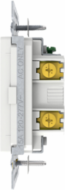 Switch, X Series, 15A, single pole, momentary, white