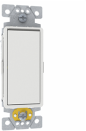 Switch, X Series, 15A, single pole, 3 way, white, 10 pc order qty