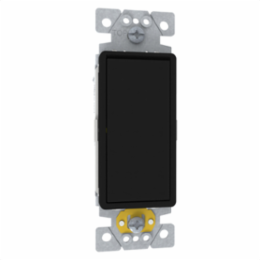Switch, X Series, 15A, single pole, 3 way, black