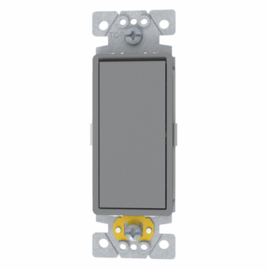 Switch, X Series, 15A, single pole, 3 way, gray