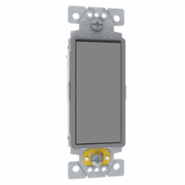 Switch, X Series, 15A, single pole, 3 way, gray