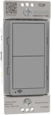 Switch, X Series, single pole, 3 way, WiFi, Matter, grey