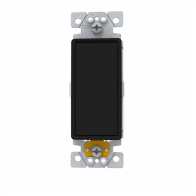 Switch, X Series, 20A, single pole, 1 way, black