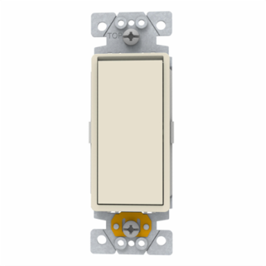 Switch, X Series, 20A, single pole, 1 way, light almond