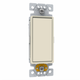 Switch, X Series, 20A, single pole, 1 way, light almond