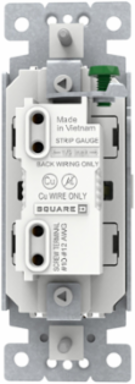 Switch, X Series, 20A, single pole, 1 way, white