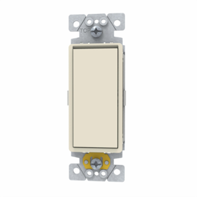 Switch, X Series, 20A, single pole, 3 way, light almond