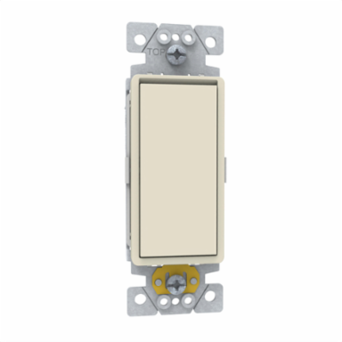 Switch, X Series, 20A, single pole, 3 way, light almond