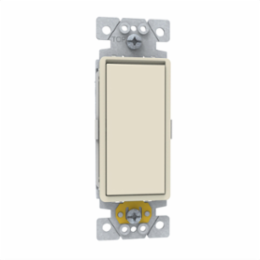 Switch, X Series, 20A, single pole, 3 way, light almond
