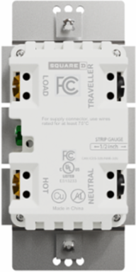 X Series Dimmer 15A 600W 1 Pole/3 Way Flush Mount Matte Black