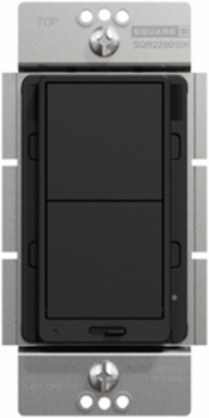 X Series Dimmer 15A 600W 1 Pole/3 Way Flush Mount Matte Black