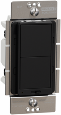 X Series Dimmer 15A 600W 1 Pole/3 Way Flush Mount Matte Black
