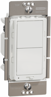 X Series 15A 600W Rocker Dimmer, 3 Way, Flush Mount, White