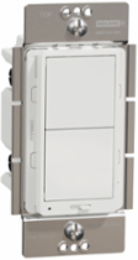 X Series 15A 600W Rocker Dimmer, 3 Way, Flush Mount, White