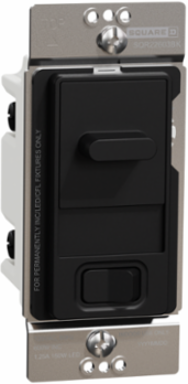 X Series 15A 600W Slide Dimmer Switch, Flush Mount, 120V, Black