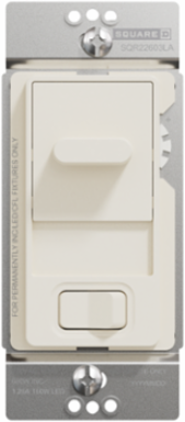 X Series 15A 600W Single Pole/3 Way Slider Dimmer Light Almond, 45mm Width