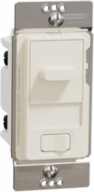 X Series 15A 600W Single Pole/3 Way Slider Dimmer Light Almond, 45mm Width