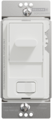 X Series 15A Matte White Slider Dimmer, 120V, 1 Gang, 3 Way