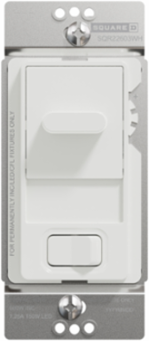 X Series 15A Matte White Slider Dimmer, 120V, 1 Gang, 3 Way
